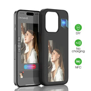 New Designer Luxury NFC DIY Smart E Ink Screen Display Mobile Phone Cases Cover for Fundas iphone 16 15 Promax case 14 13 12 11